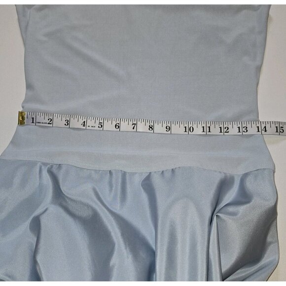 JS COLLECTIONS Size 8 Light Blue Full Length Gown Cardigan Dress Tulle MOTB Max - Picture 15 of 16